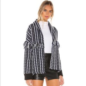 Kirsty Longline Tweed Bomber in Ink